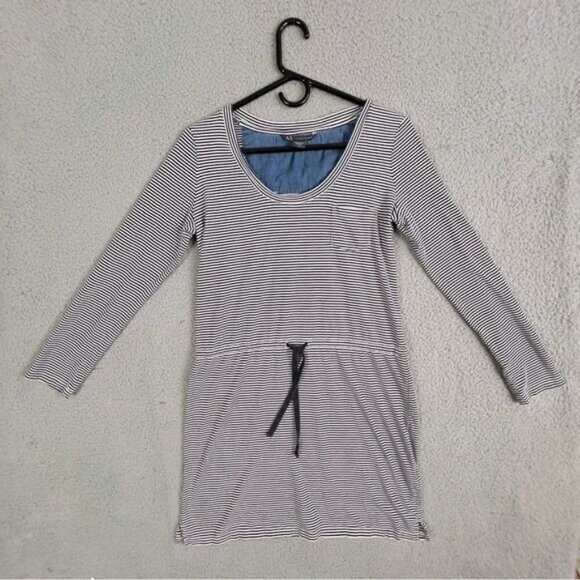 ARMANI EXCHANGE WOMENS TUNIC/DRESS BLUE AND WHITE STRIPES SIZE SP - Picture 1 of 9